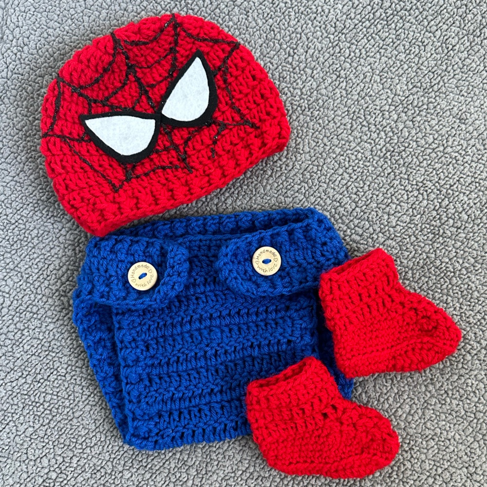 Spider-Man crochet costume 6-9 months